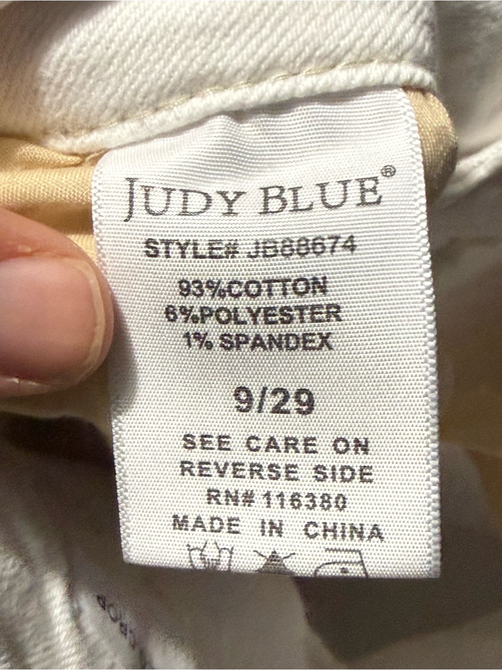 Judy Blue Wide Leg Crop Jeans Women's 9/29 White Exposed Button Fly Frayed Hem - Picture 5 of 7